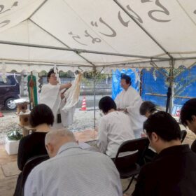 高岡の木の家　地鎮祭を執り行いました。