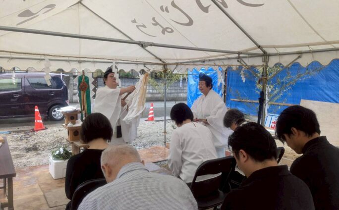 高岡の木の家　地鎮祭を執り行いました。