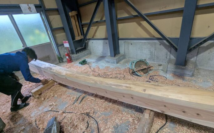 高岡の木の家　上棟に向けて