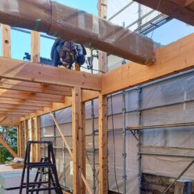 高岡の木の家 上棟日より~